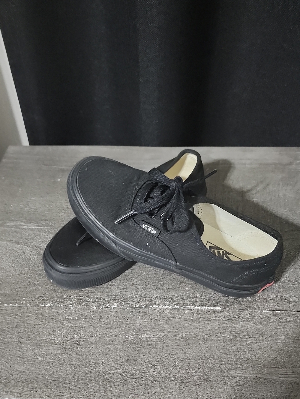 Vans Black Low-Top Canvas Sneakers